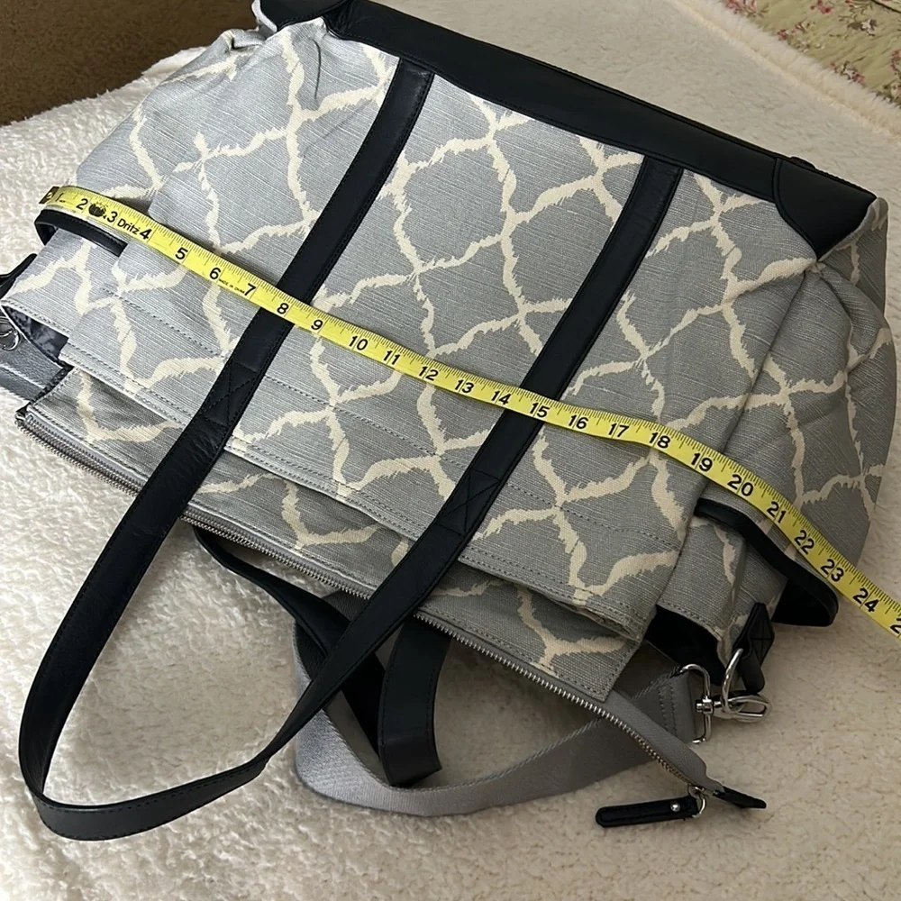 Pottery Barn Ikat Classic Diaper Bag Grey